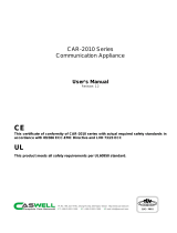 Caswell CAR-2010 Series User manual