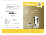Villaware Classic Coffee Urn Directions for Use