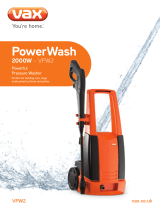Vax VPW2Bc Pressure Washer 1 Complete User manual