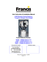 Francis L300RC Explorer H.V User Instruction & Installation Manual
