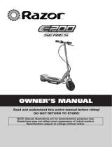 Razor E200 Series Owner's manual