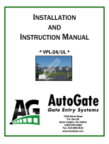 AutoGate VPL-24/UL User manual