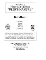 World Marketing of America DuraHeat DFA-70T User manual