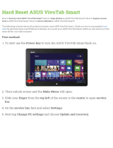Asus Vivotab smart Hard reset manual