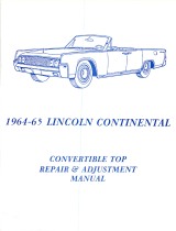 Lincoln Continental 1965 Convertible Top Repair & Adjustment Manual