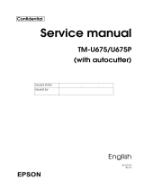Epson U675P - TM B/W Dot-matrix Printer User manual