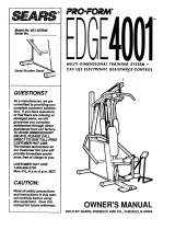 ProForm EDGE 4001 Owner's manual