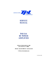 TPL PA8-1AA User manual