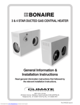 BONAIRE 3 & 4 STAR DUCTED GAS CENTRAL HEATER User manual