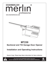 Chamberlain Merlin Professional MT230 Operating instructions