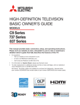 Mitsubishi Electric WD-73837 User manual