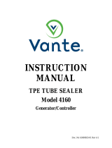 Vante TPE Tube Sealer 4160 Generator/Controller User manual