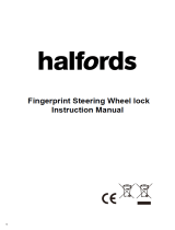 Halfords Fingerprint Steering Wheel Lock User manual