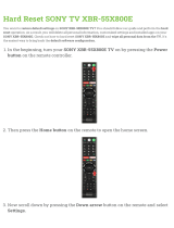 Sony XBR-55X800E User manual