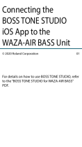 Boss WAZA-AIR BASS Owner's manual