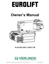 Verlinde Eurolift Owner's manual