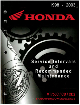 Honda 2001 VT750C Shadow Service Interval And Recommended Maintenance Manual