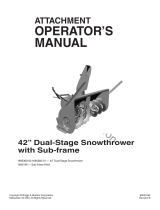 Simplicity ATTACHMENT 42" DUAL-STAGE SNOWTHROWER & SUB-FRAME User manual
