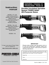 Porter-Cable TIGER SAW 747 User manual