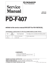 Pioneer PD-F407 - CD Changer User manual
