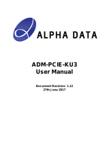 Alpha Data ADM-PCIE-KU3 User manual