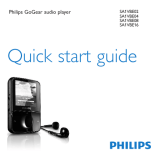 Philips SA1VBE04B/17 Quick start guide