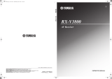 Yamaha RX-V3800 User manual