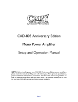 Cary Audio Design CAD-805 Anniversary Edition Product information