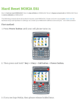 Nokia E61 Hard reset manual