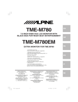 Alpine TME-M780 Owner's manual