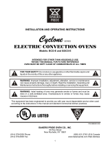 Bakers Pride Cyclone GDCO-E1 Single Installation And Operating Instructions Manual