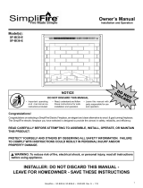 SimpliFire SF-BI36-E Owner's manual