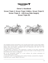 TRIUMPH STREET TRIPLE Owner's manual