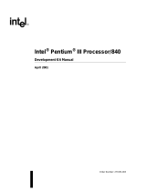 Intel Pentium III Processor/840 User manual