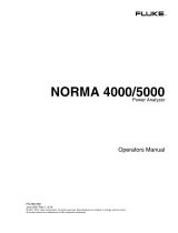 Fluke NORMA 4000 Operators User manual