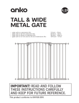 ANKOTall Wide Metal Gate