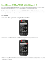 Vodafone V860 Smart II Hard reset manual