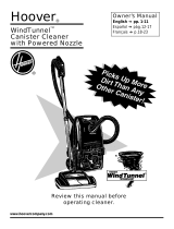 Hoover Wind Tunnel Canister Cleaner with Powered Nozzle User manual