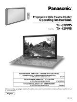 Panasonic TH-37PW5, TH-42PW5 User manual