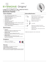 Symmons Industries S9600TSPTRMRP Operating instructions