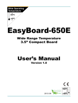 Arbor Technology EasyBoard-650E User manual