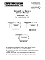 Chamberlain Lift-Master 1256R - 1/2HP Owner's manual