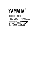Yamaha RX-7 User manual