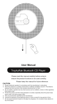 TrophyRak Bluetooth CD Player User manual
