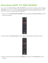 Sony XBR-55X900B Hard reset manual