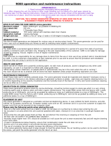 Crystal air 9000 Operation And Maintenance Instruction Manual