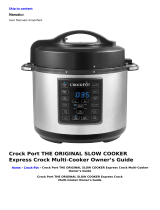 Crock-Pot Crock Port THE ORIGINAL SLOW COOKER Express Crock Multi-Cooker Owner's manual
