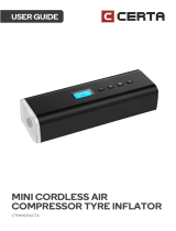 Certa Mini Cordless Air Compressor Tyre Inflator User guide