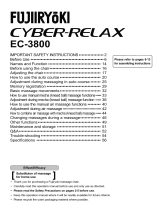 Fujiiryoki CYBER-RELAX EC-3800 User manual