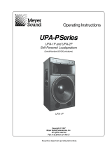 Meyer Sound UPA-1P User manual